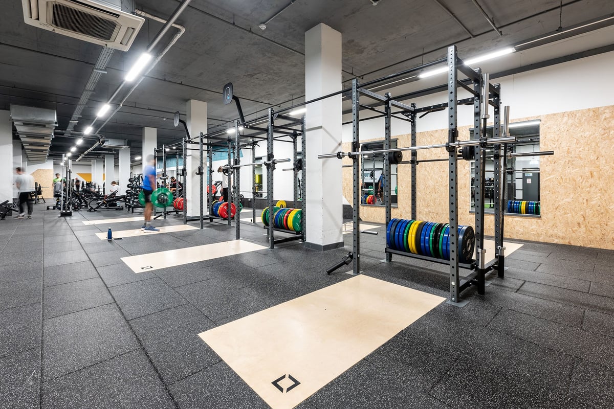 PureGym London Hammersmith Palais: Power racks, weight plates, rubberised flooring, and rigs for functional training.