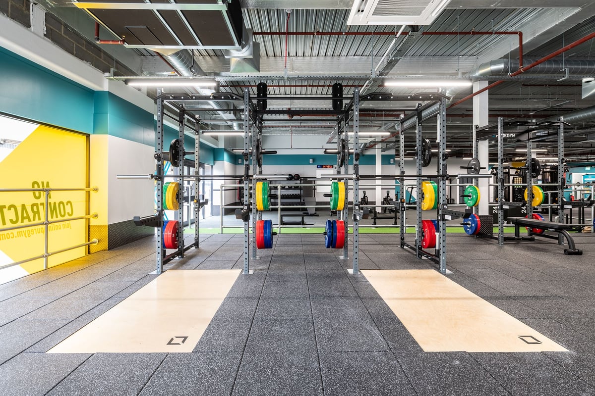 PureGym Erith: Functional training rig and rubberized flooring.