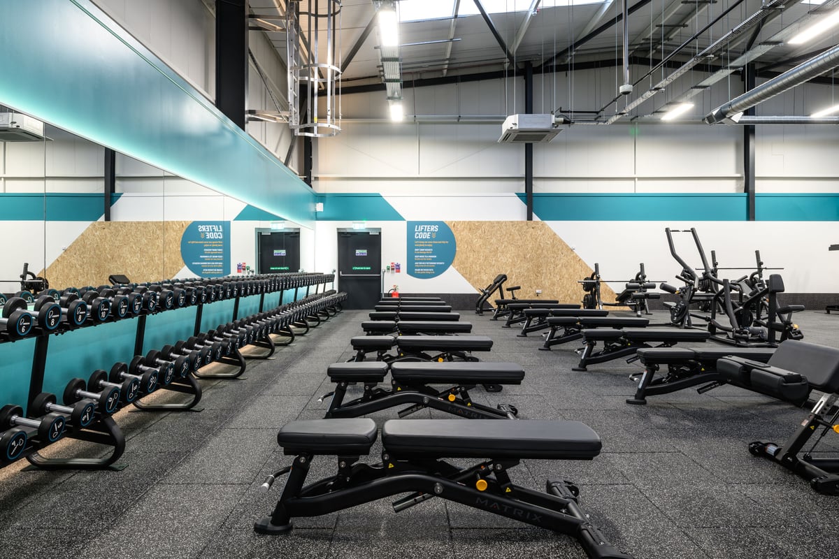 PureGym Basingstoke free weights area