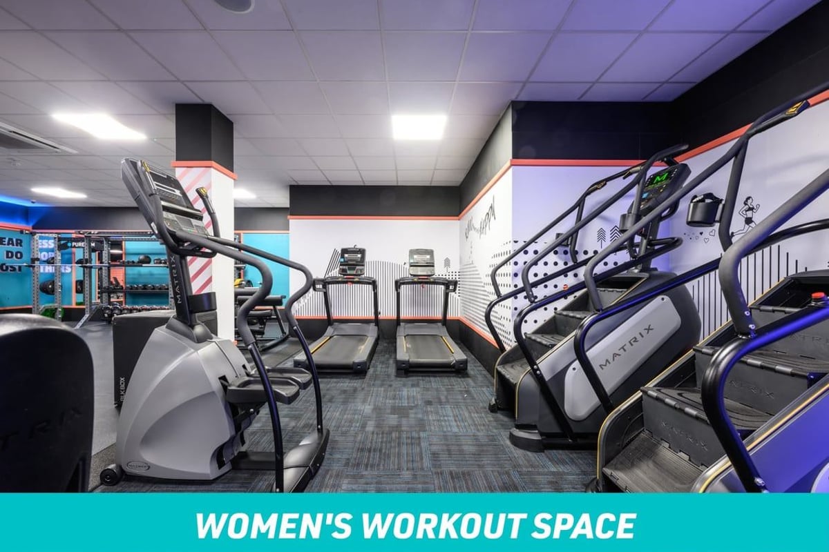 PureGym London Park Royal Women's Workout Space: cardio machines
