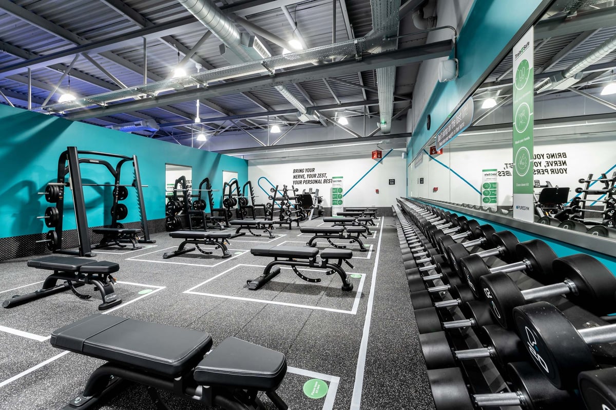 PureGym Reading Calcot Free Weights Area