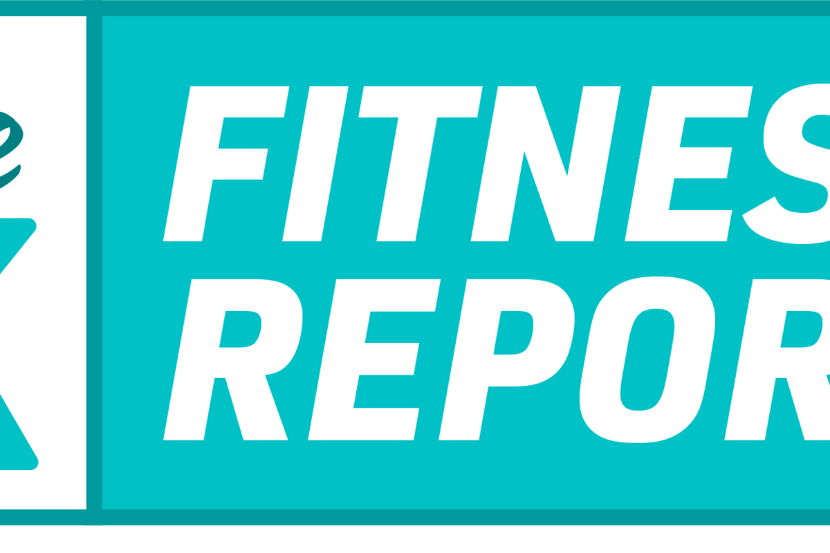 The UK Fitness Report 2025 text with a teal and white colour scheme