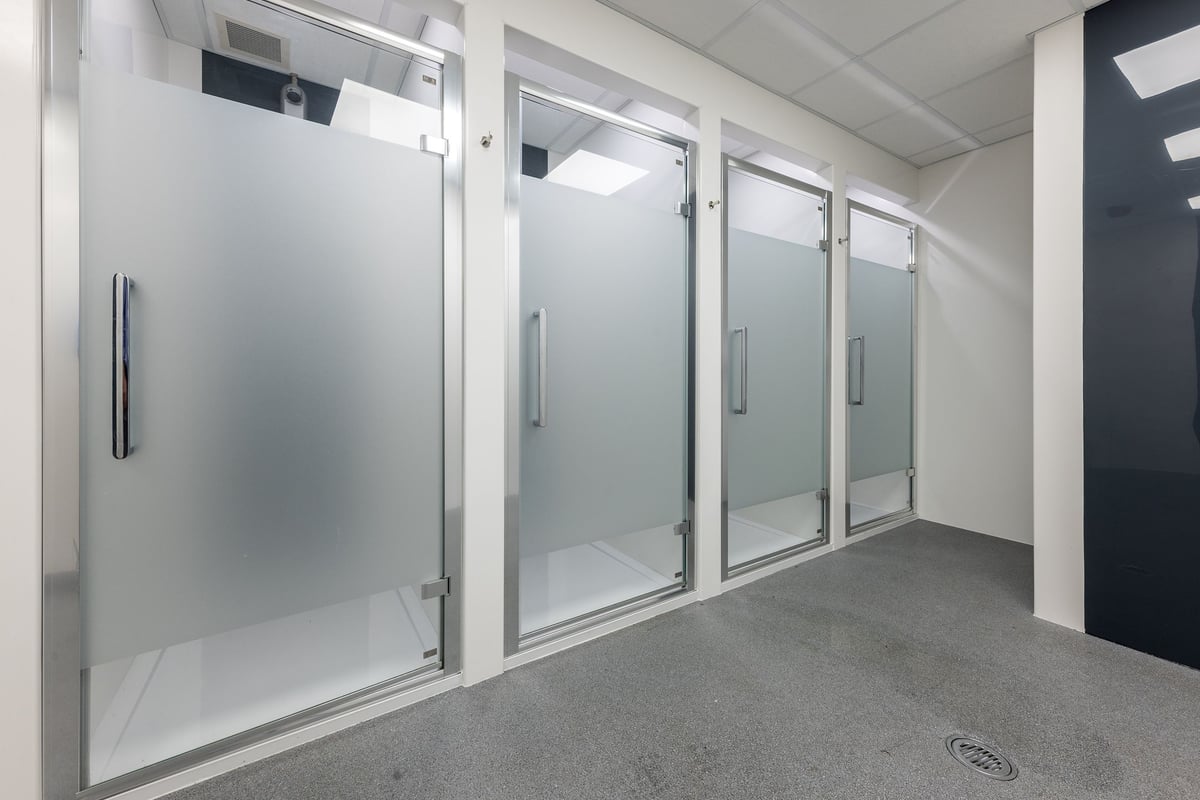 PureGym Belfast Adelaide Street shower cubicles