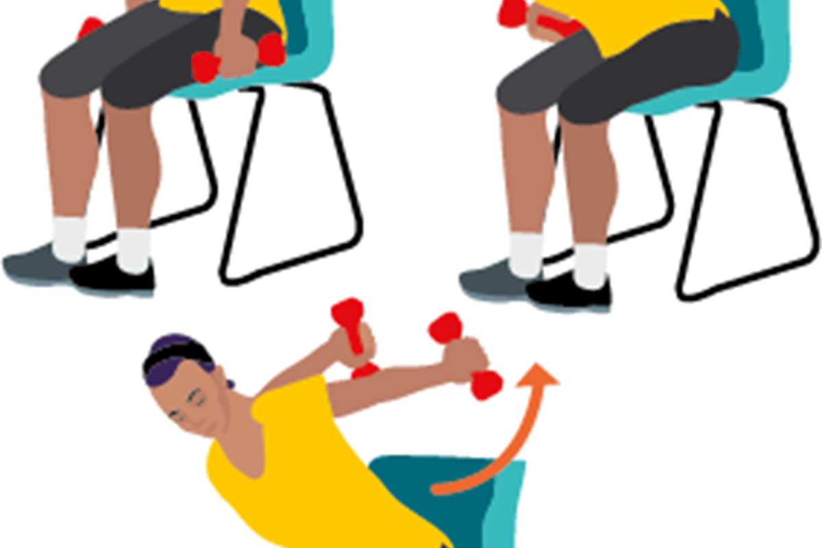 Seated tricep kickbacks - exercises for seniors