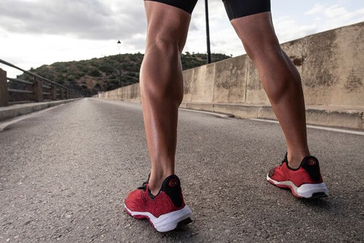 Lower legs of a runner