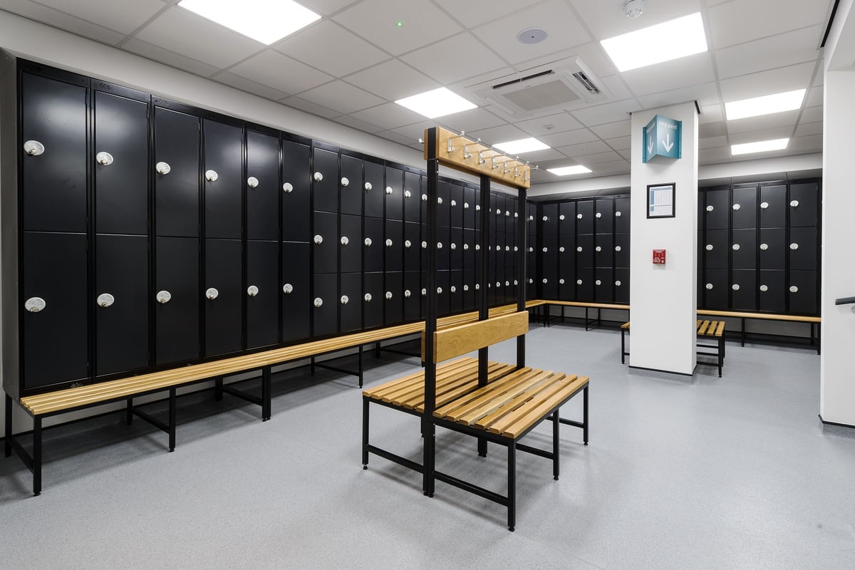 PureGym Colindale Changing Rooms with Lockers and Benches
