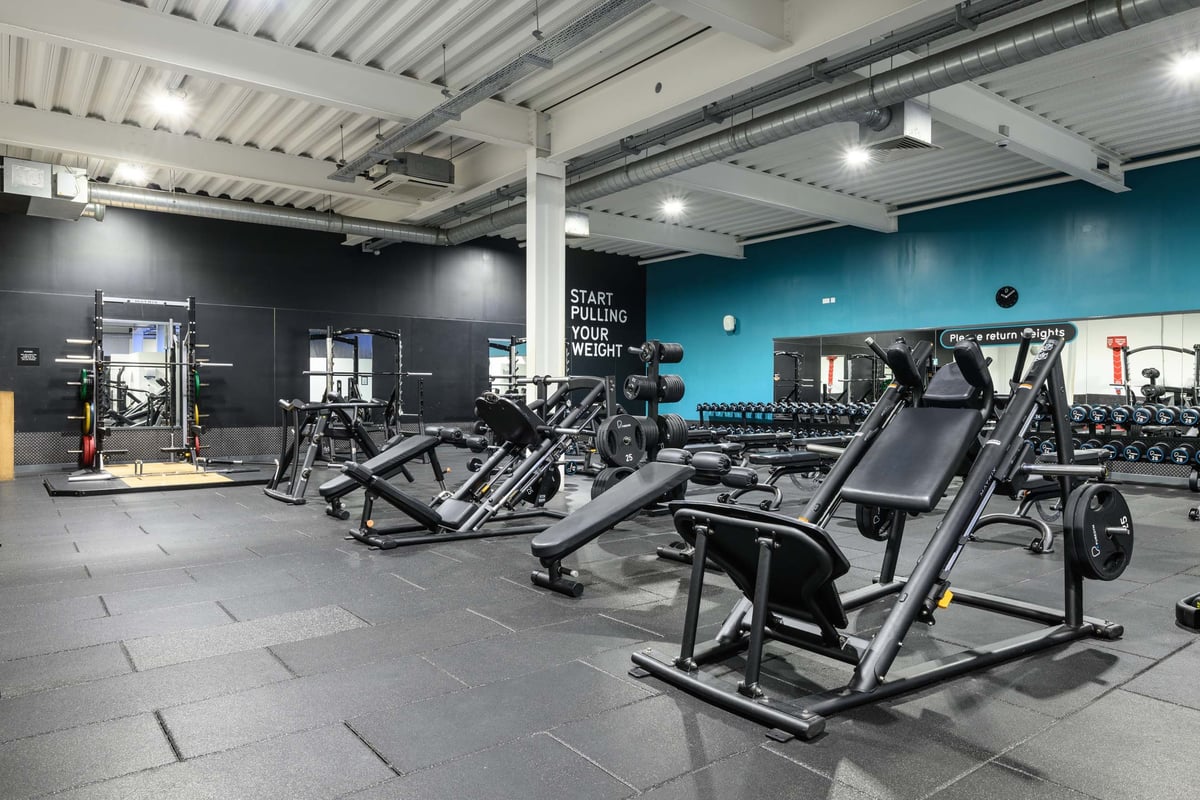 PureGym Colne free weights area