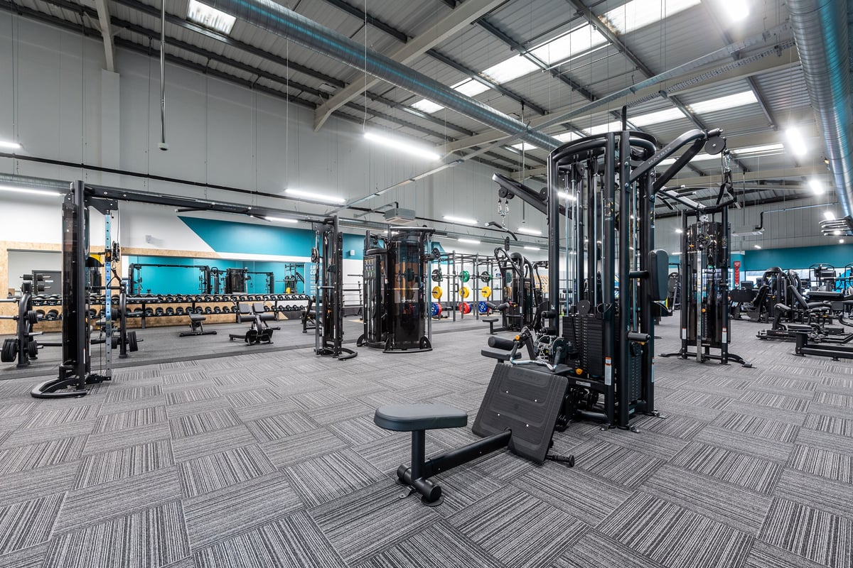 PureGym Newhaven: Resistance machines, benches, free weights, mirrors, and rubberised gym flooring.