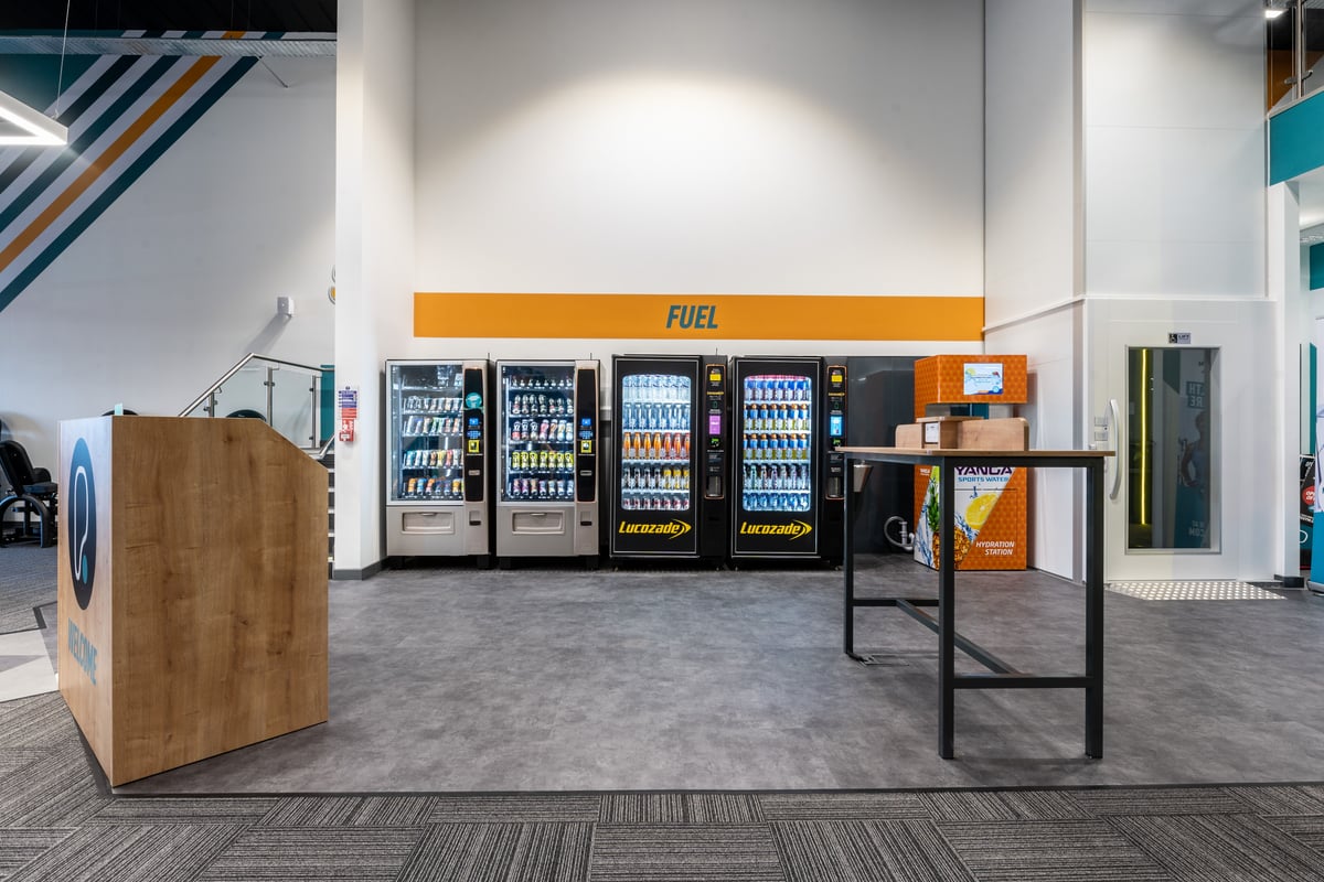 PureGym Durham Arnison vending machines and sports water machine