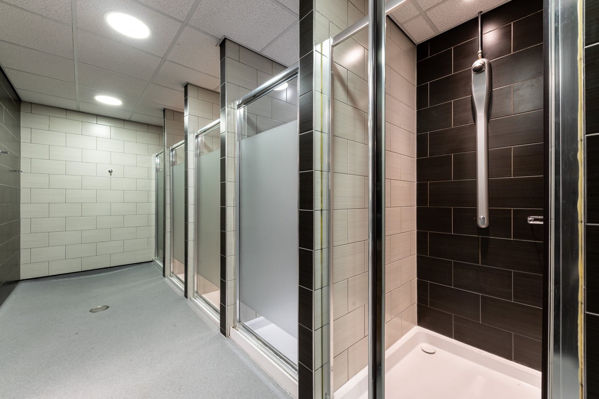 PureGym Nottingham Beeston shower cubicles