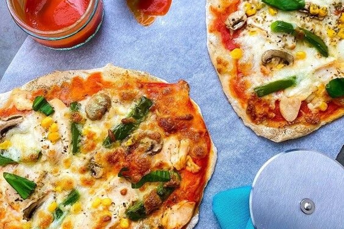 Homemade Chicken Vegetable Pizza