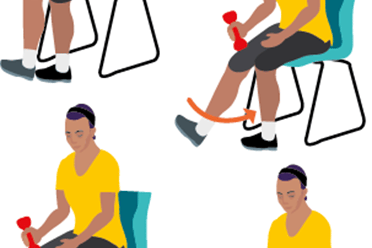 Heel tap / toe tap - seated exercises for seniors