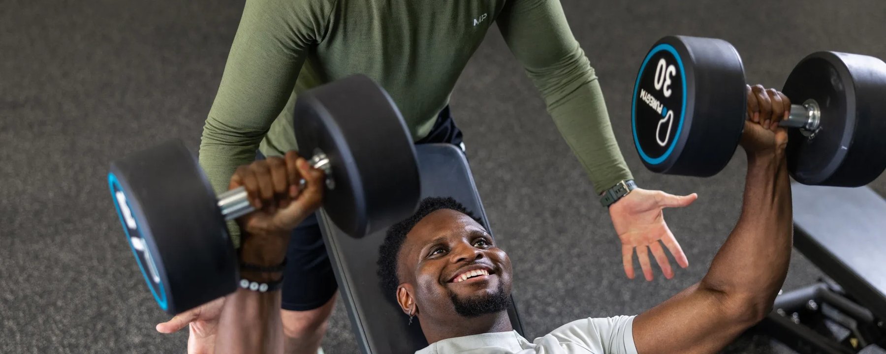 Male incline dumbbell bench press