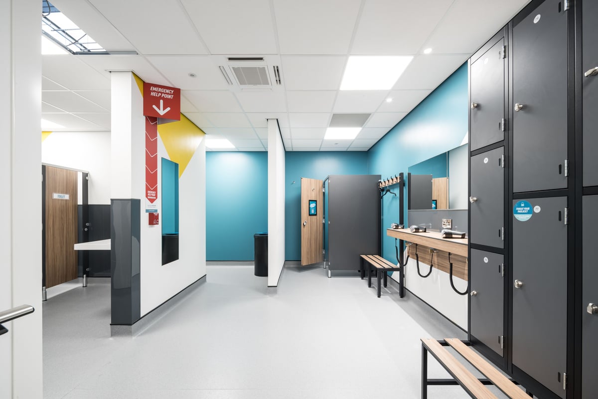 PureGym Blackwood changing room