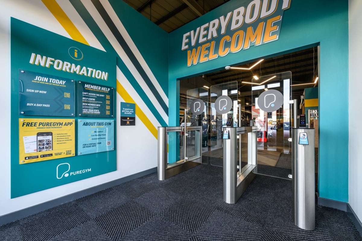 PureGym Clacton entry speedgates
