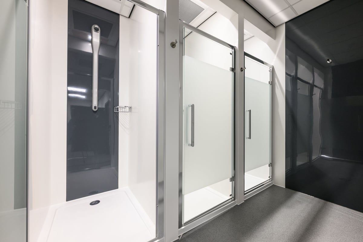 PureGym Crawley shower cubicles