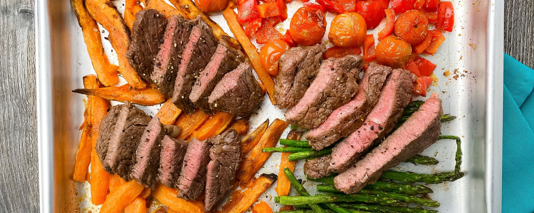 One Pan Steak mit Gemüse Meal Prep Rezept