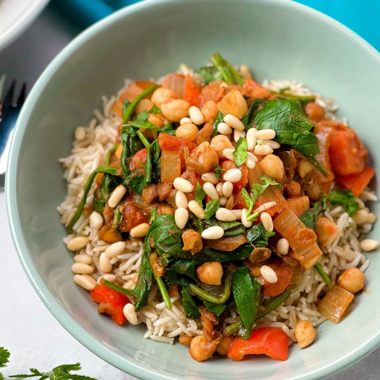 Chickpea, Spinach & Lentil Curry