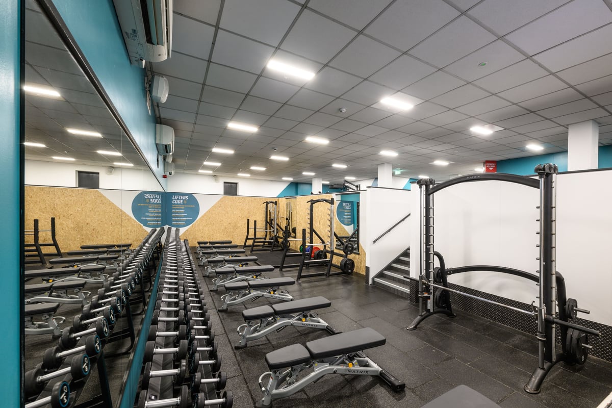 PureGym London Southgate dumbbells and benches