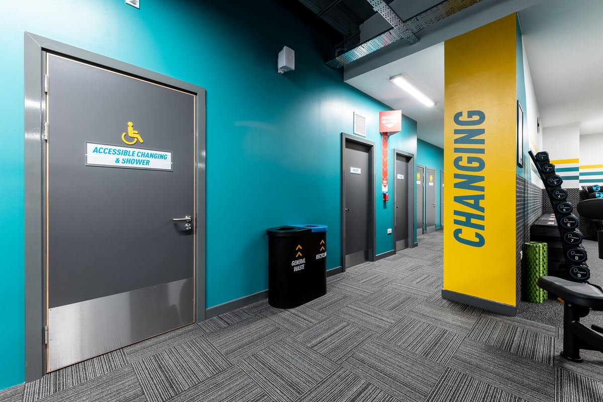 PureGym Heanor outside of changing rooms