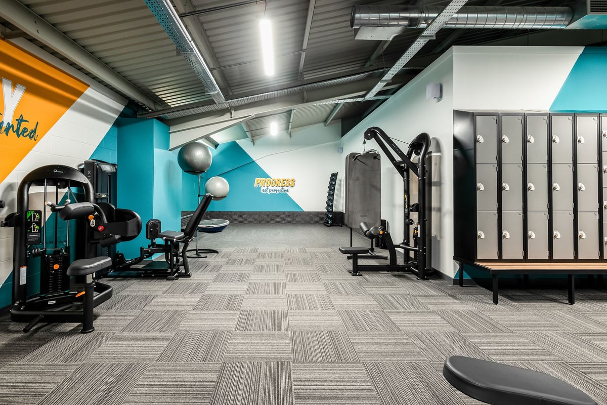 PureGym Llantrisant: Strength training equipment, resistance machines, free weights, benches and exercise balls.