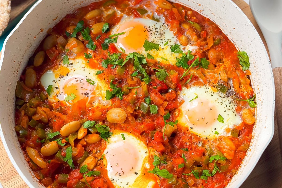 Rezept für Limabohnen-Schakschuka