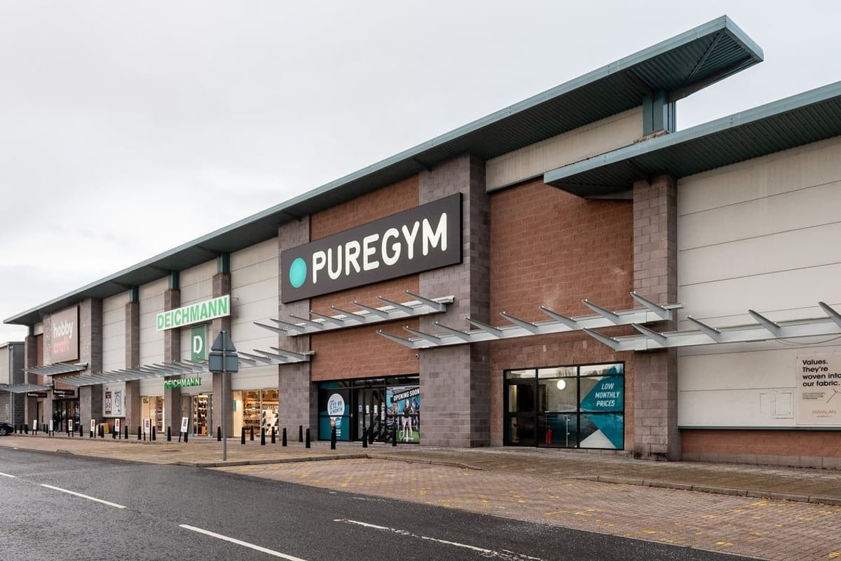 PureGym Inverness Inshes Retail Park: Commercial gym building exterior with signage displaying "PureGym" brand name.