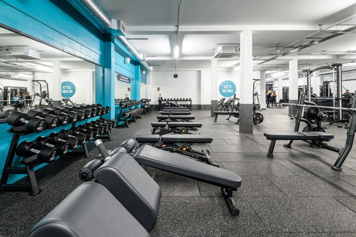 PureGym Bletchley dumbbells and benches