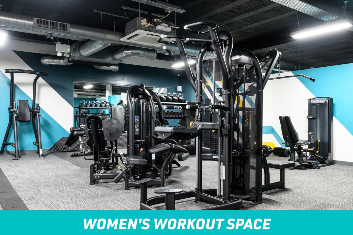 PureGym Bromley Women's Workout Space: fixed pin machines