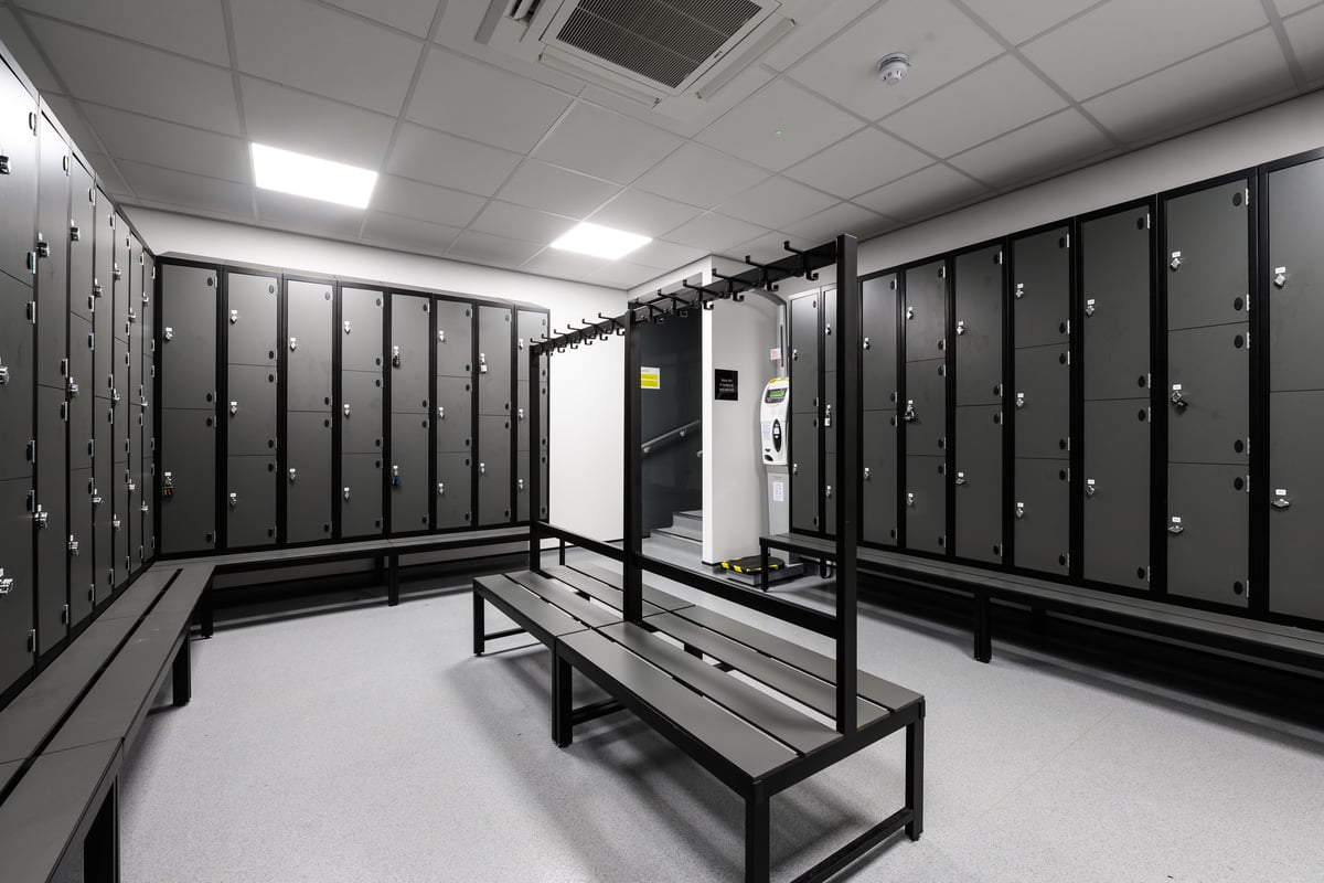 PureGym Exeter Bishops Court changing rooms