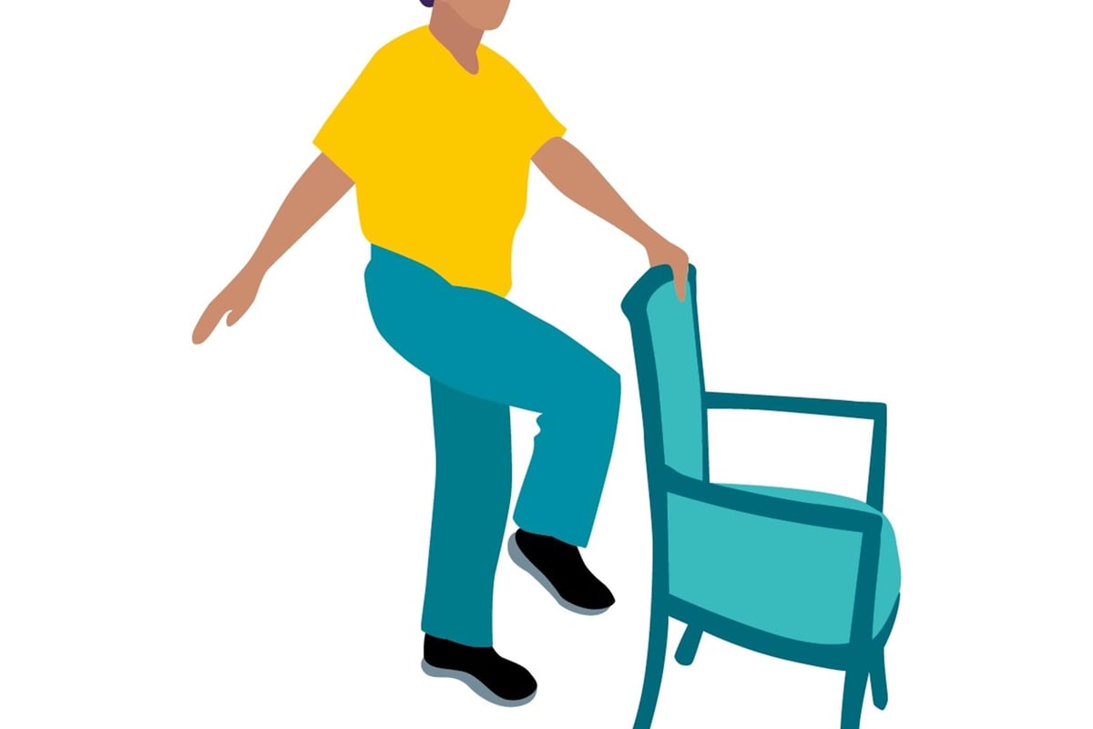 Single limb stance - senior balance exercises