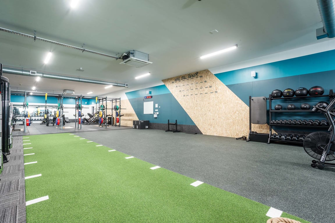 PureGym Llanelli functional area with sled track