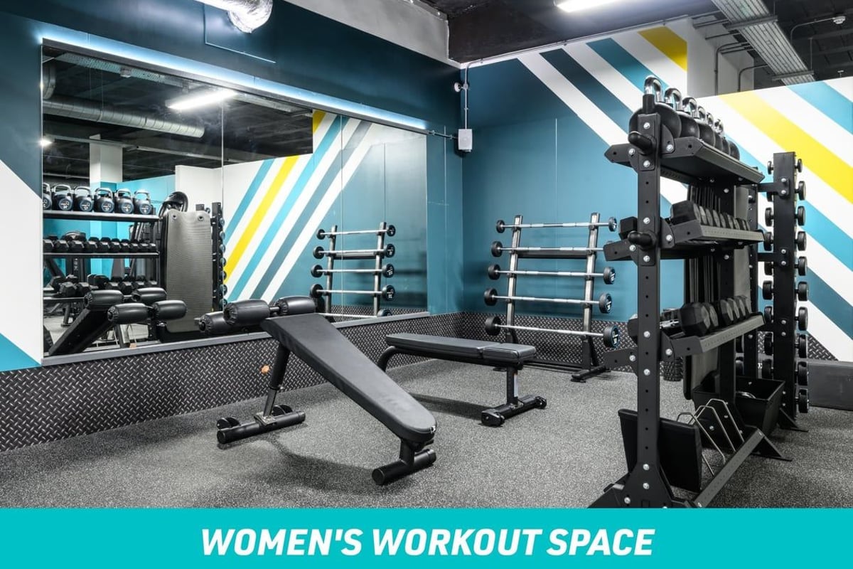 PureGym Bromley Women's Workout Space: stretch area