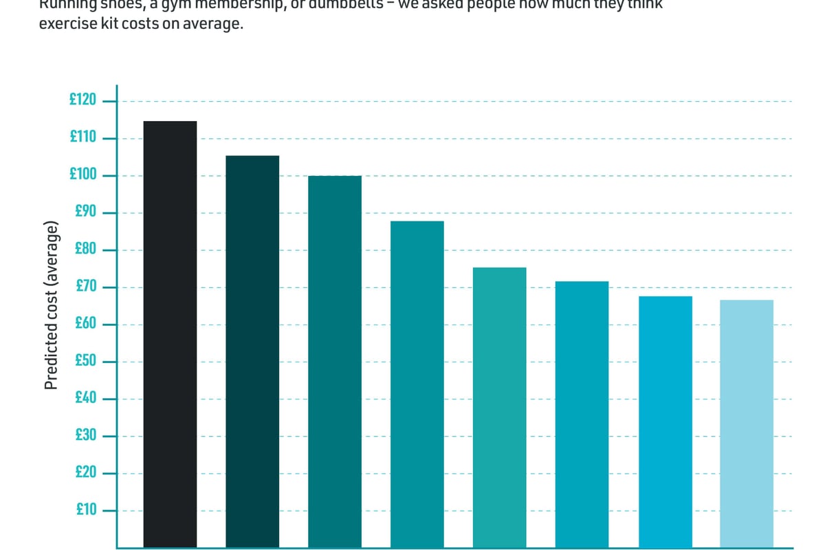 How expensive do people think fitness items are?