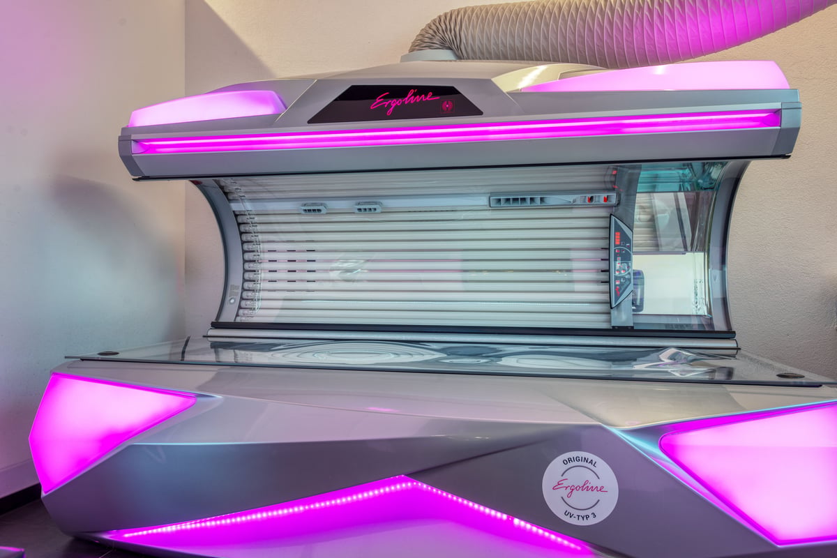 PureGym Wetzikon: Solarium in einem privaten Raum.