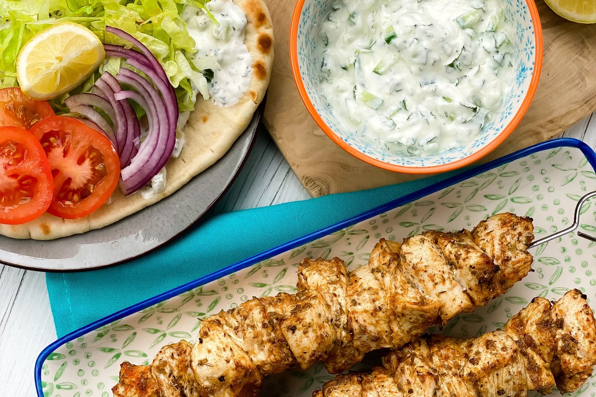 Griechisches Souvlaki-Hähnchen