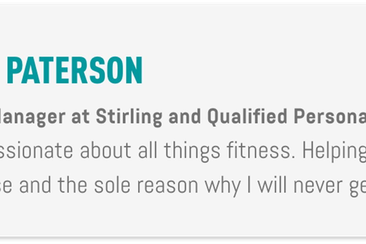Neil Paterson Gym Manager