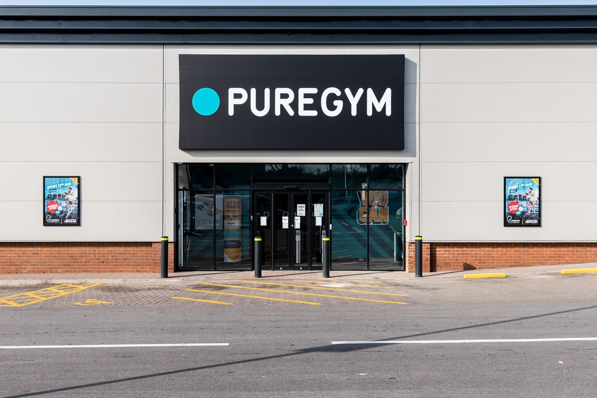 PureGym Newbury: The storefront of a gym facility named PureGym, with signage and entrance visible.