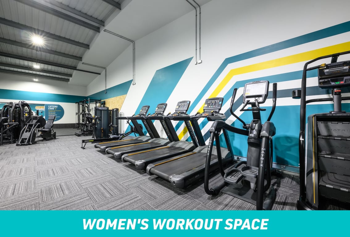 PureGym Colne Women's Workout Space: cardio machines