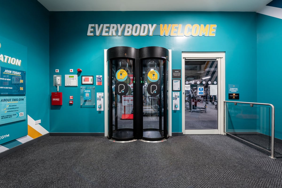 PureGym Bradford Idle - automatic entrance to the gym