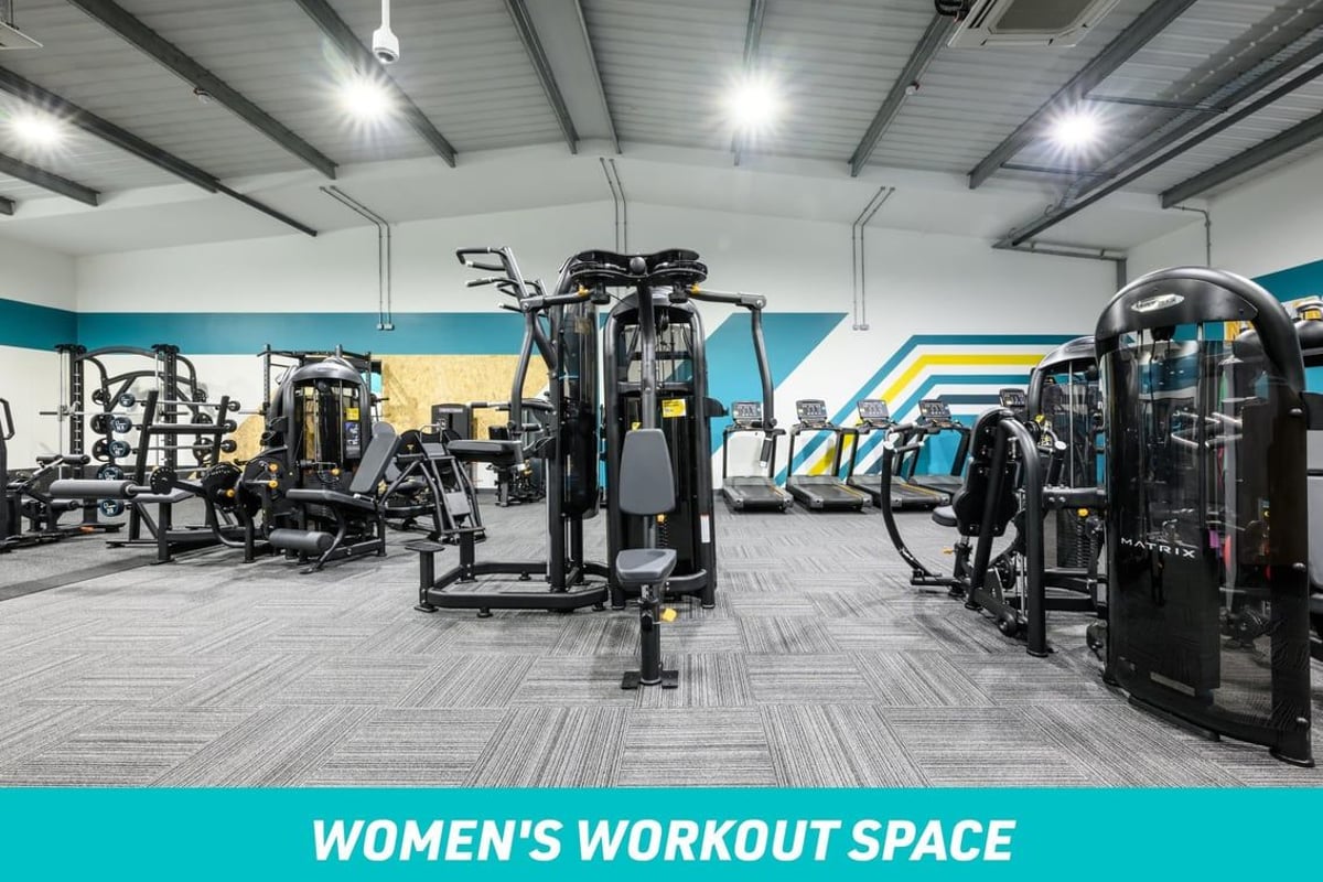 PureGym Colne Women's Workout Space: fixed pin machines