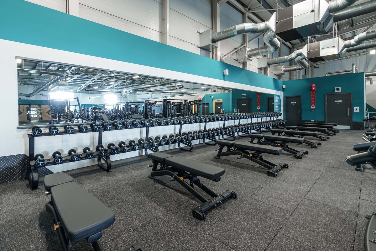 PureGym Bury Woodfields dumbbells and benches