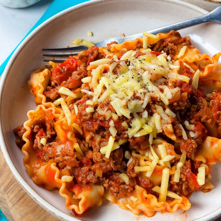 Rezept für Nudeln mit Cajun-Rindshacksauce