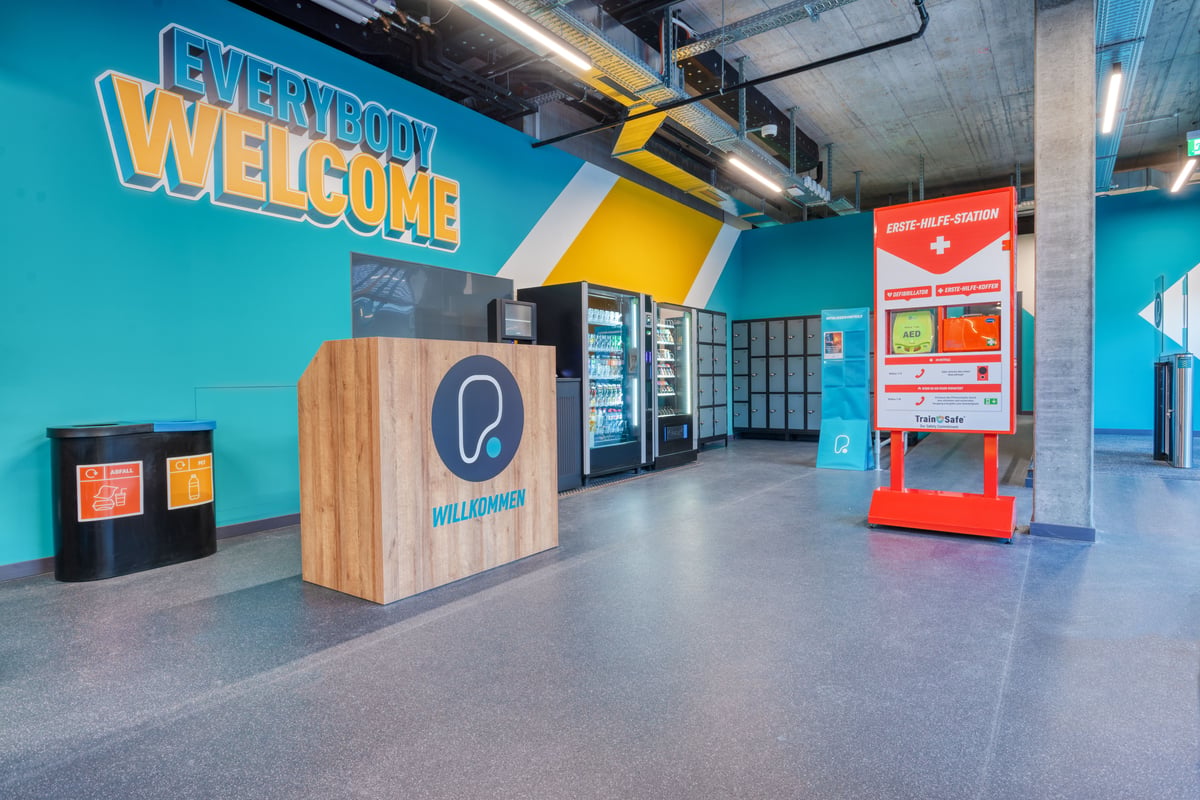 PureGym Altdorf: reception hub near gym entrance