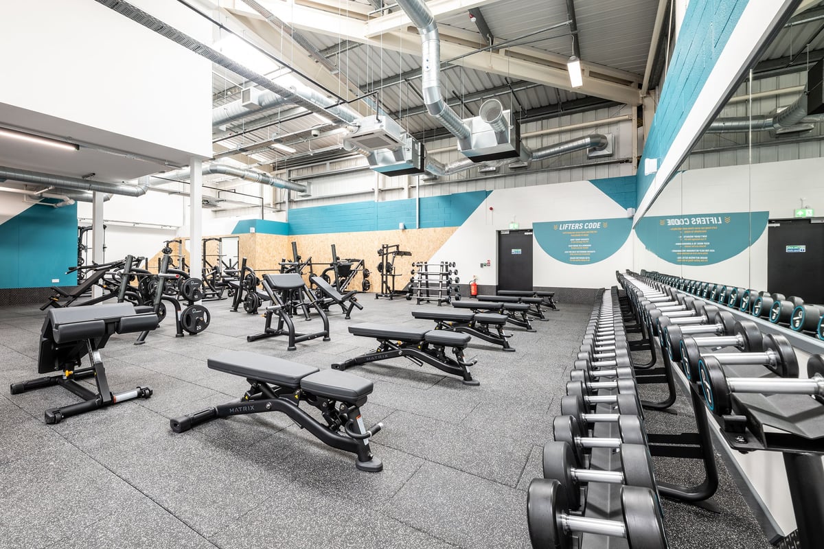 PureGym Rhyl free weights area