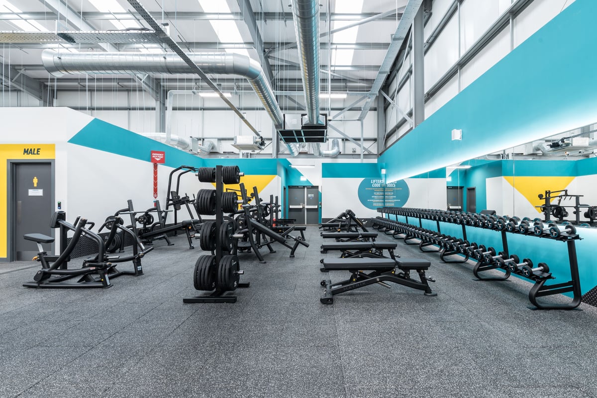 PureGym Scunthorpe free weights area