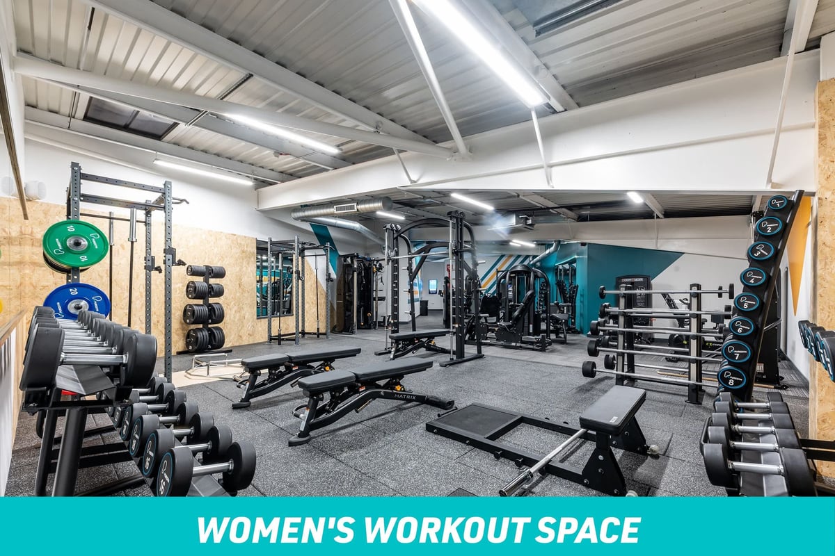 PureGym Brierley Hill Women's Workout Space: Dumbbells and Barbells