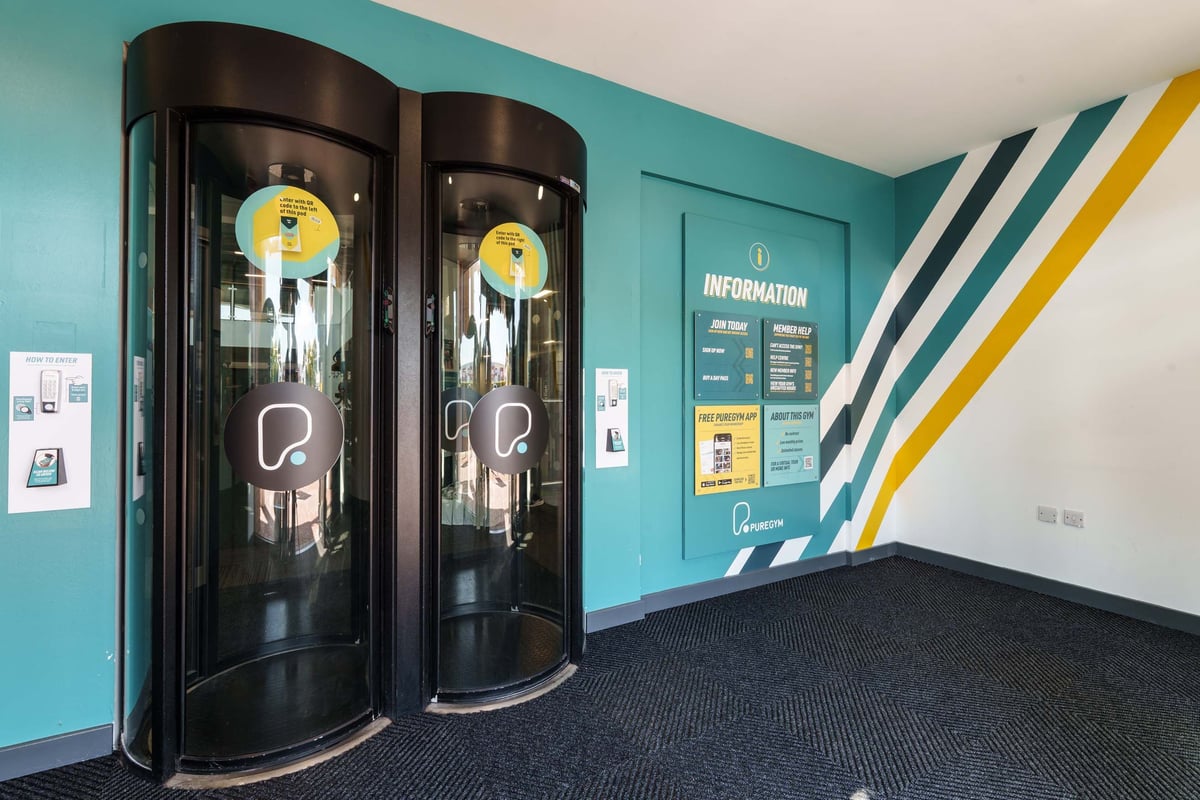 PureGym Chester Entry pods and disabled access door