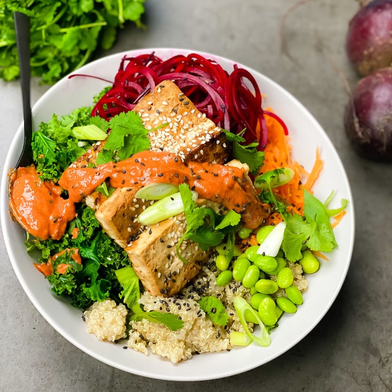 Sesam-Tofu-Buddha-Schüssel