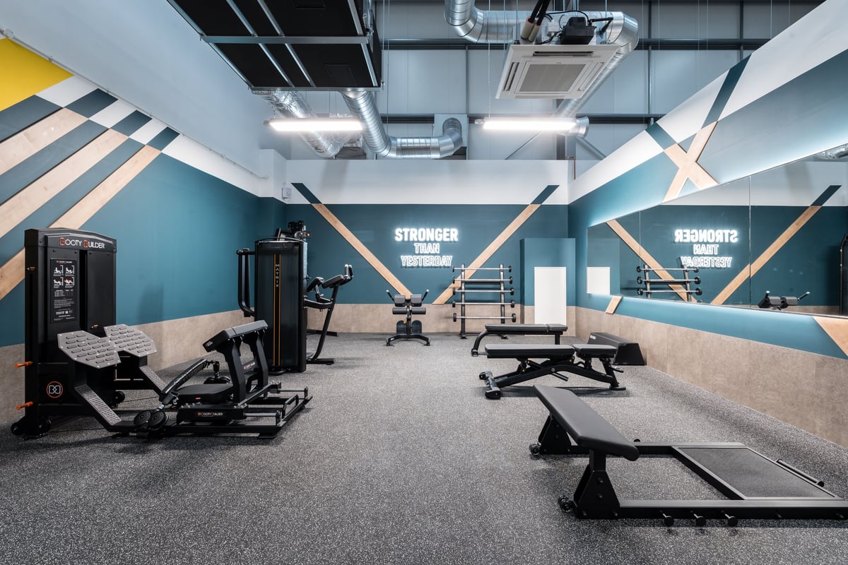 PureGym Scunthorpe stretch area with booty builder